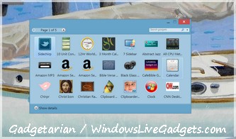 Gadgetarian is a free utility that will let you enjoy your Windows 7 gadgets on the desktop of Microsoft Windows 8, known also as Windows Metro.